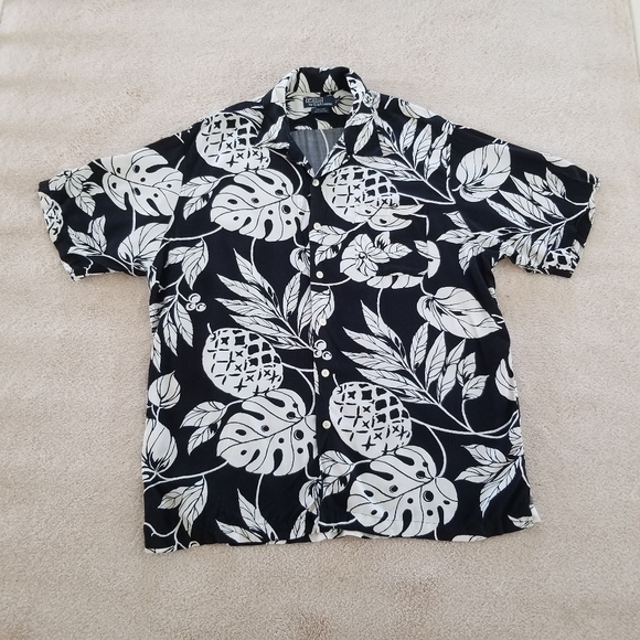 トップス Polo by Ralph Lauren ADAMS shirt[M] POLO RALPH LAUREN 90s ADAMS Aloha Shirt S Rayon RED Floral